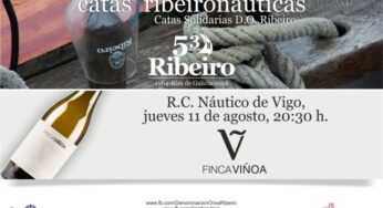 Cata Solidaria Ribeironáutica de Finca Viñoa hoy en el Club Náutico de Vigo