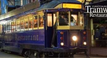 Christchurch Tramway Restaurant comer a la vez que conoces la ciudad
